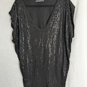 Velvet Black Sequin Blouse